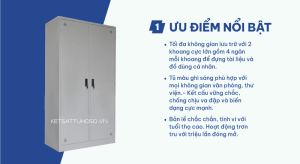 Tủ tài liệu hồ sơ 2 cánh TU-K2-1
